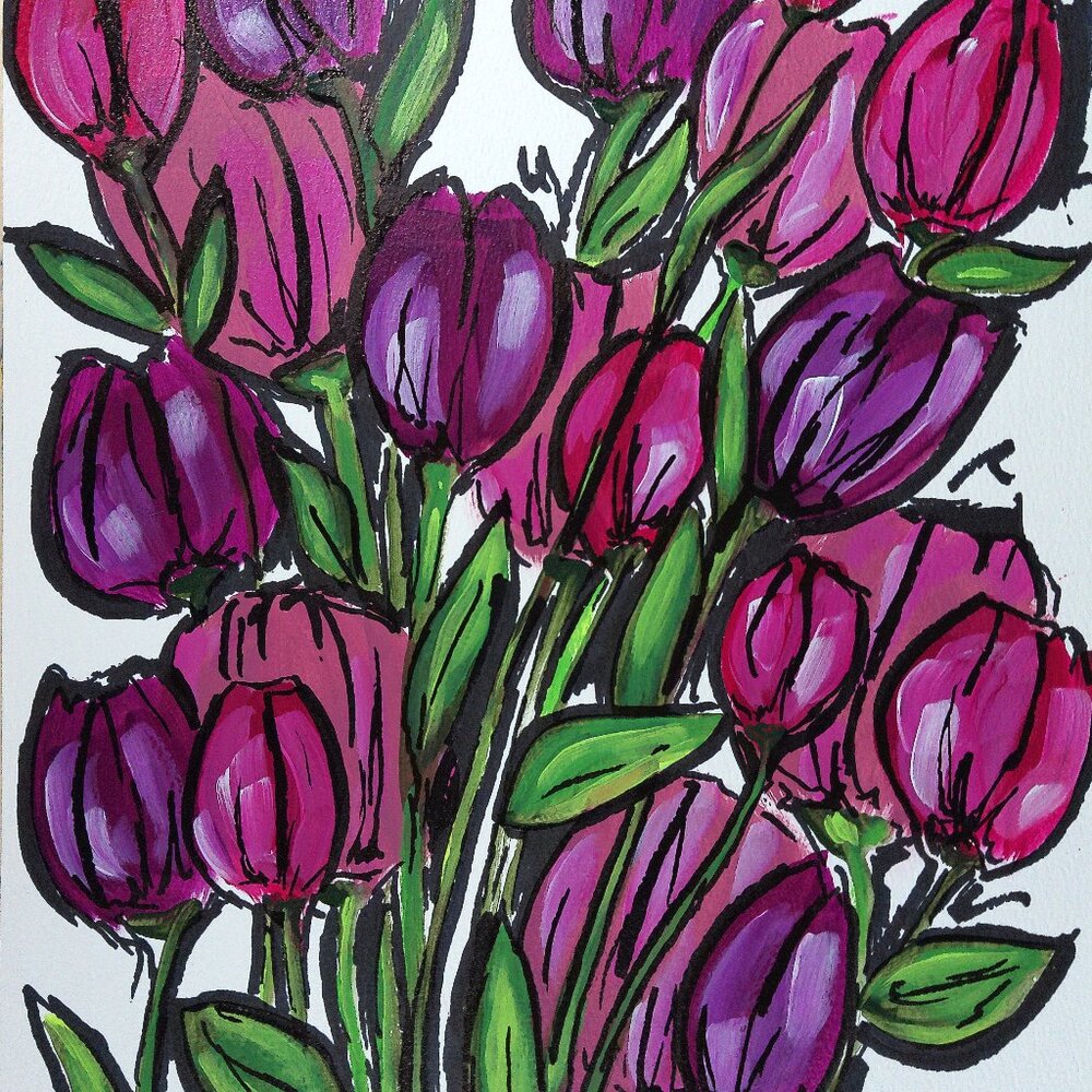 Original Painting by Artist Rachael Potter Untitled Floral